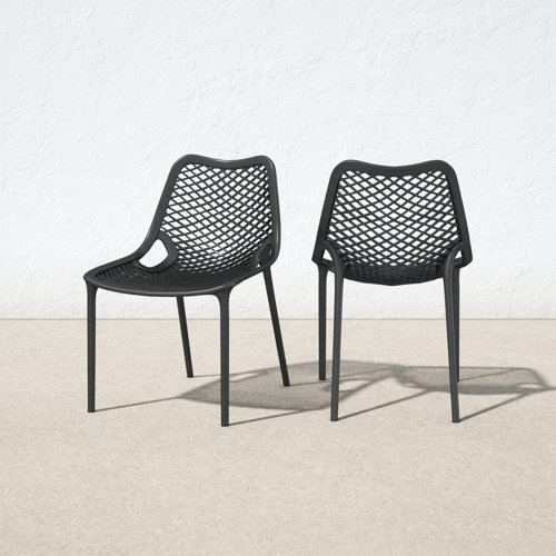 Modern Black Outdoor Dining Chairs AllModern